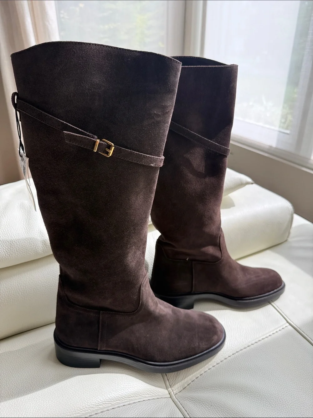 Zara Split Suede Riding Boots